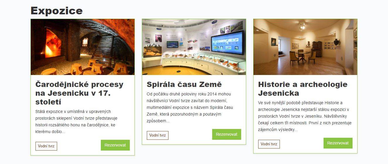Vlastivědné muzeum Jesenicka zavádí nový rezervační systém