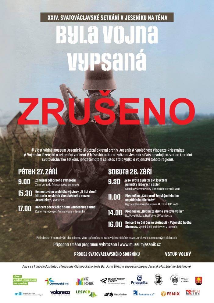 Svatováclavské setkání v Jeseníku ZRUŠENO