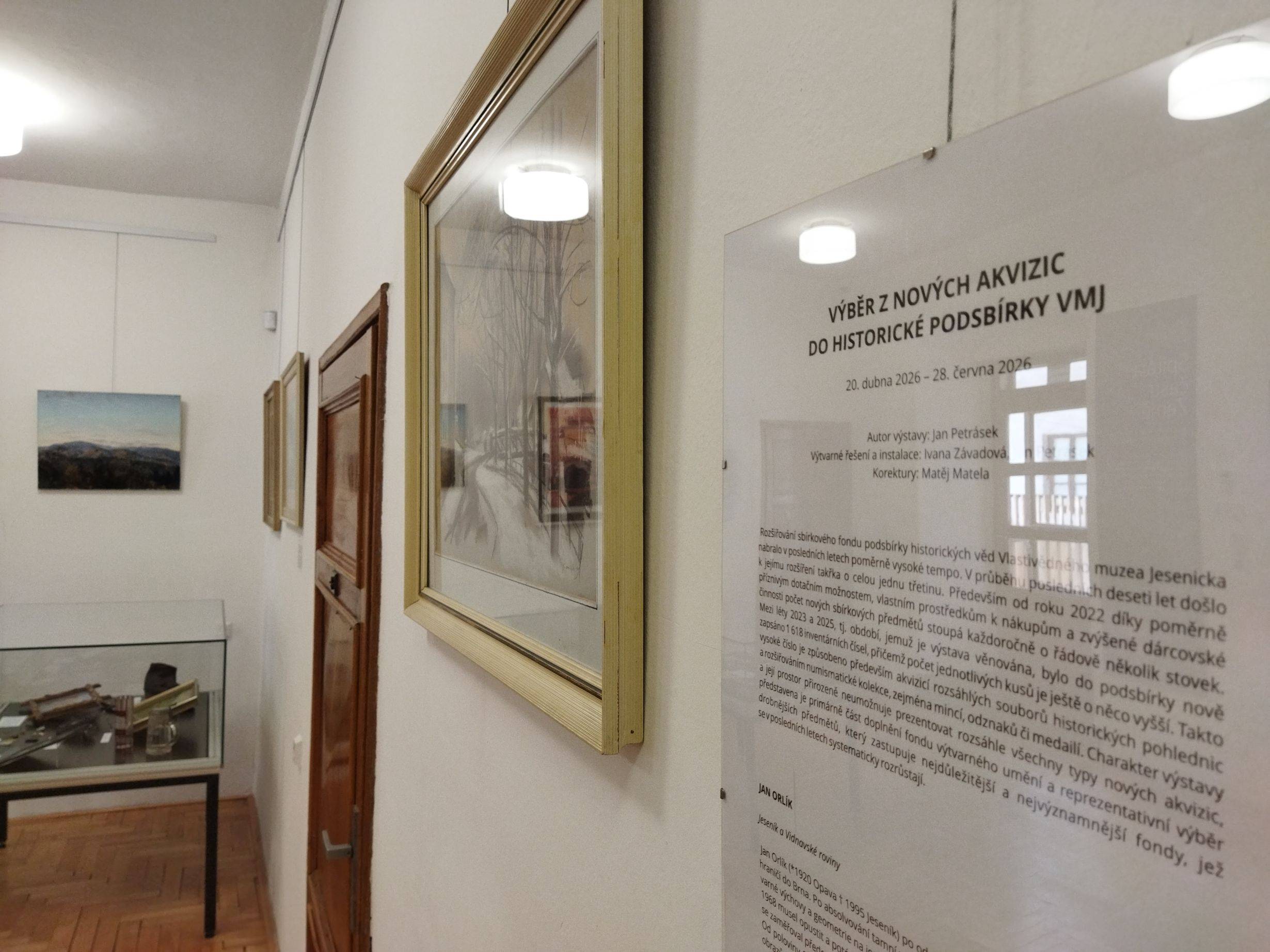 Muzeum ve foyer prezentuje výběr z nejzajímavějších akvizic za poslední tři roky