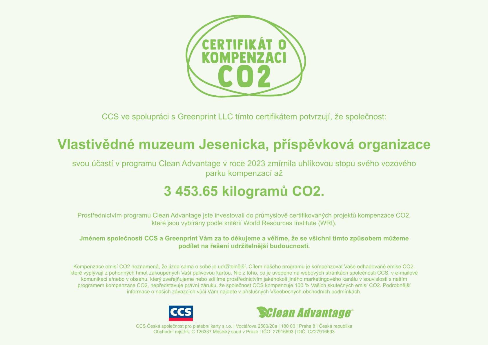 Muzeum v Clean Advantage programu