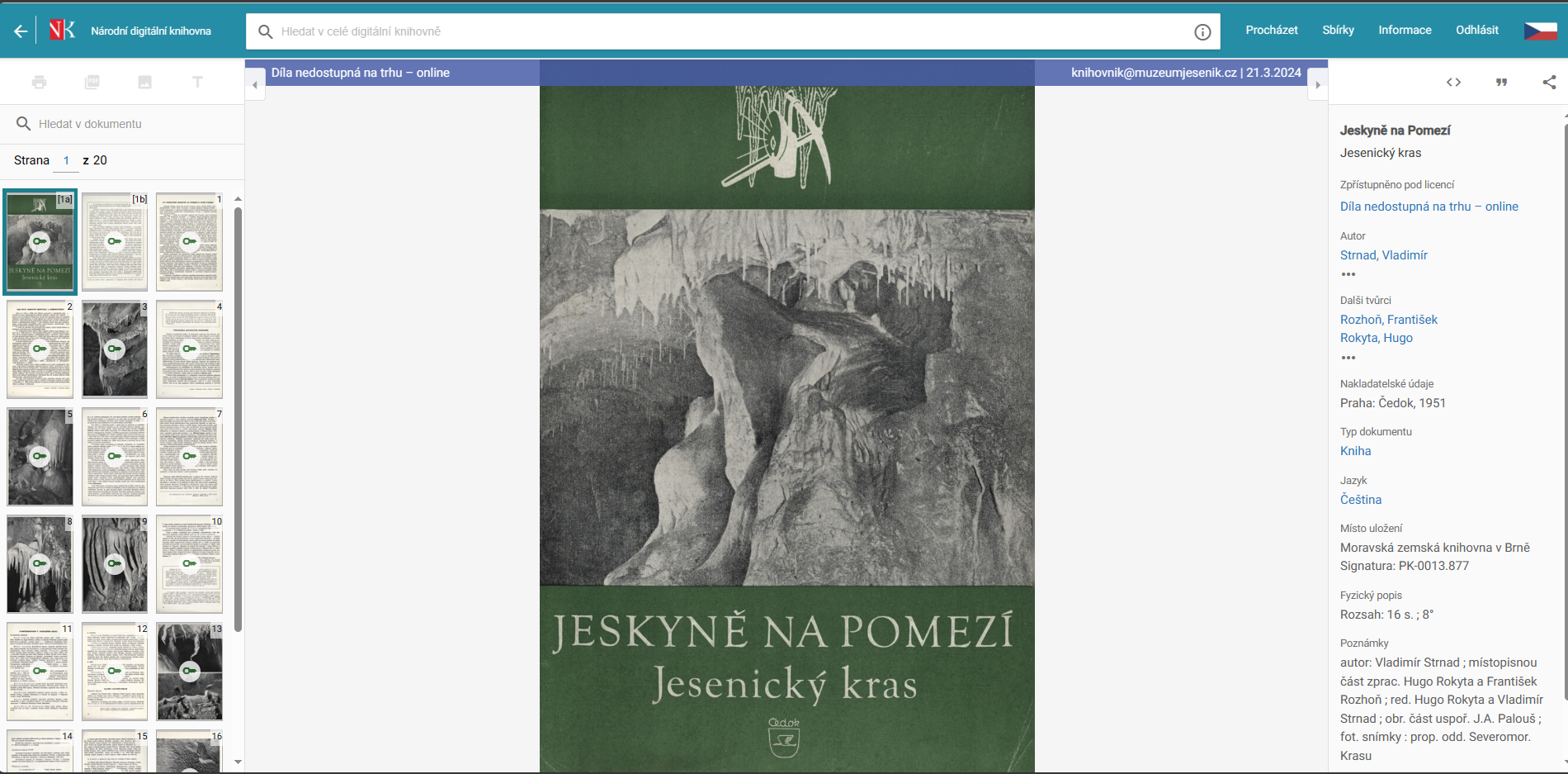 Ukázka z Národní digitální knihovny (NDK)
