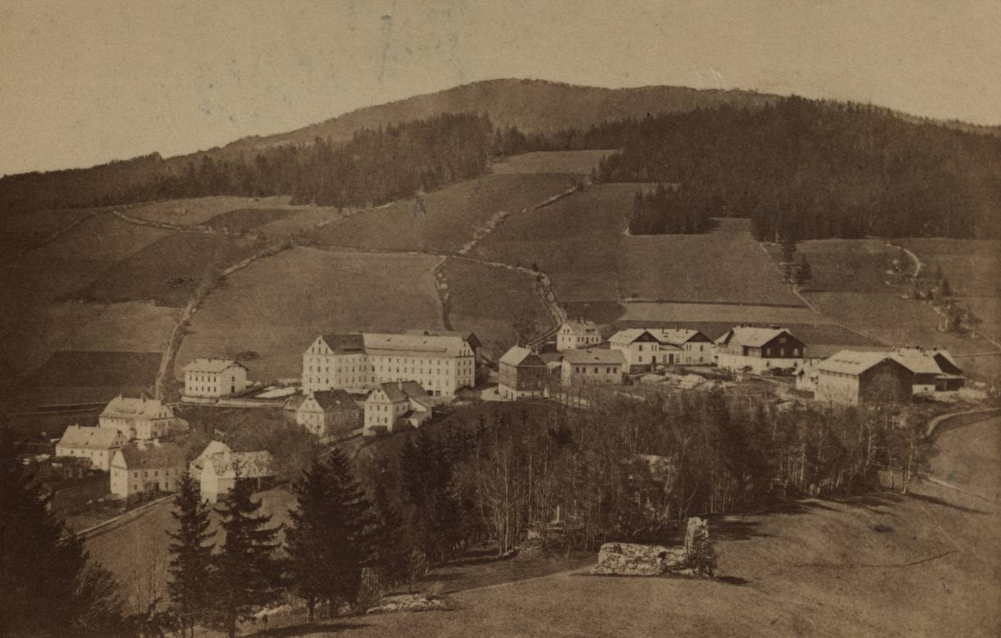 Lázně Jeseník v 2. pol. 19. století (zdroj: historická podsbírka VMJ).