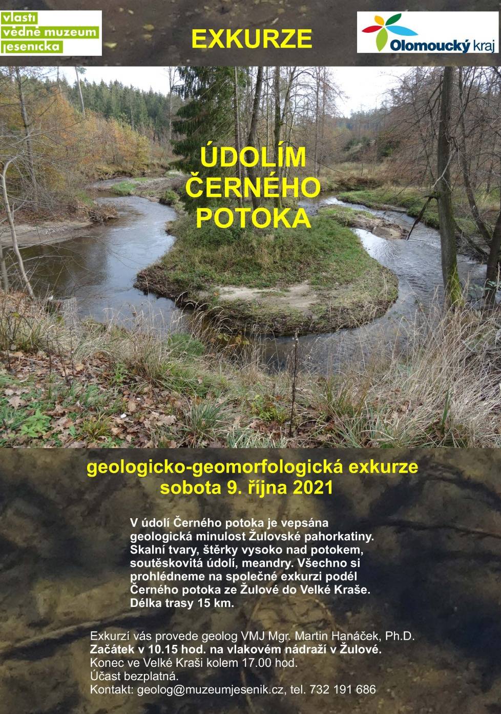 Geologicko-geomorfologická exkurze údolím Černého potoka