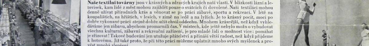 Díl dvaačtyřicátý: Základní odborná škola čs. textilního průmyslu v Jeseníku (část první)
