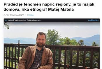 Muzejní etnograf Matěj Matela vyprávěl na vlnách Českého rozhlasu Vltava nejen o Jeseníkách