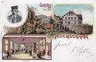 Pohlednice z konce 19. století s fotografií otce Haucka vlevo nahoře (zdroj: soukromá sbírka Lukáše Abta).