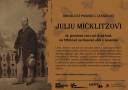 Pomník vrchnímu lesmistru Micklitzovi slavnostně odhalen
